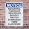 Signmission No Hunting Fishing Or Trespassing OSHA Notice Sign, Plastic, 7in W x 10in L, 2PK OS-2PACK-NS-P-710-V-14663 - alternate 4